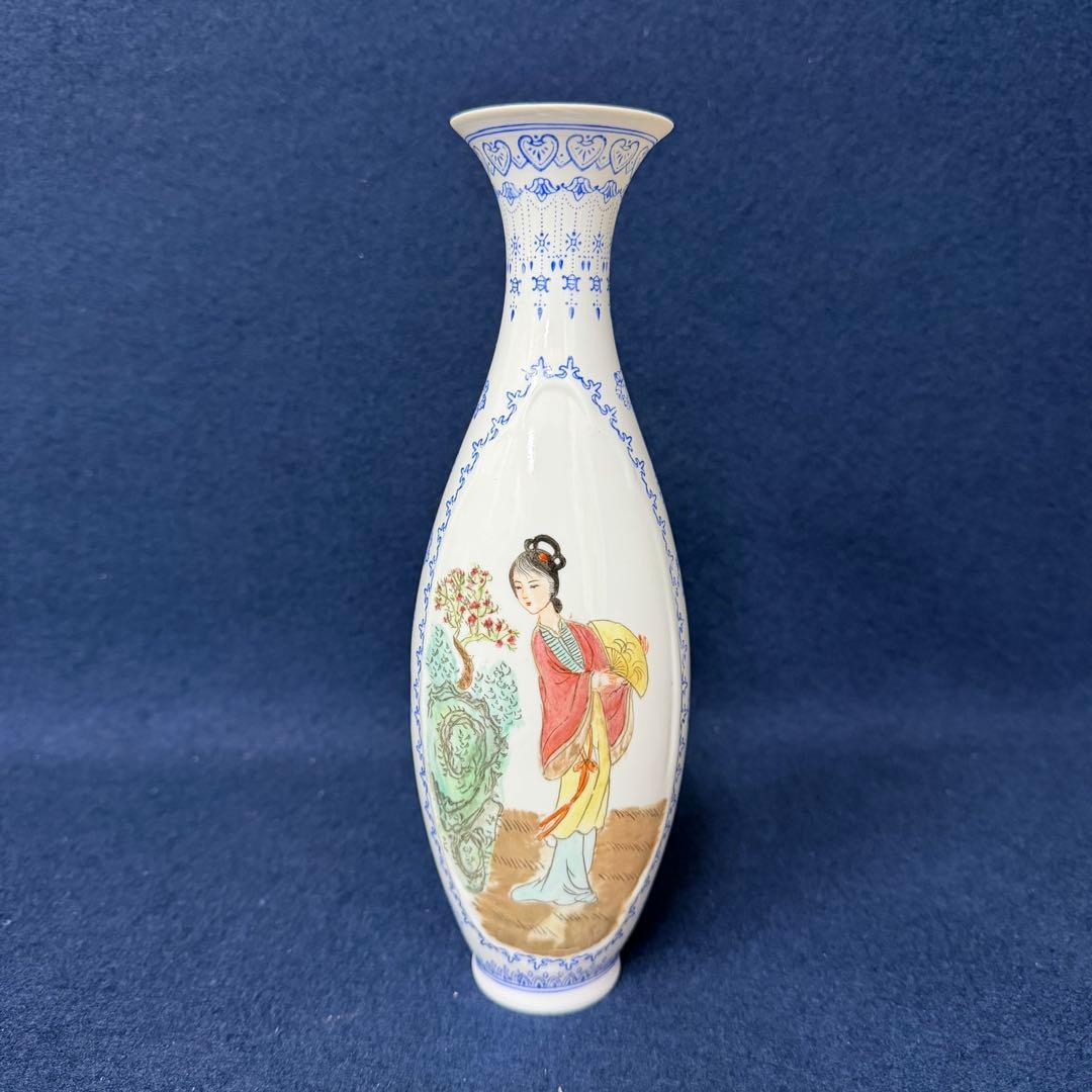 景徳鎮 花器 花瓶 唐物 中国 時代 古玩 当時物 旧家 蔵出 骨董品