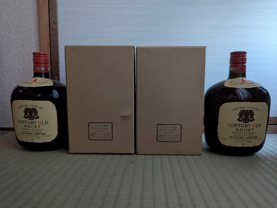 【未開栓品】箱付き サントリーオールドウイスキー寿 760　特級 2本セット