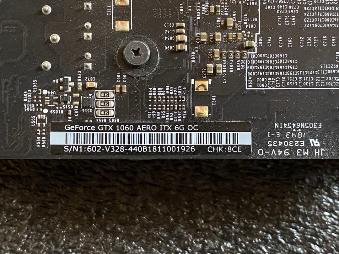 グラフィックボード・グラボ・ビデオカード MSI GeForce GTX 1060 AERO ITX 6GB OC