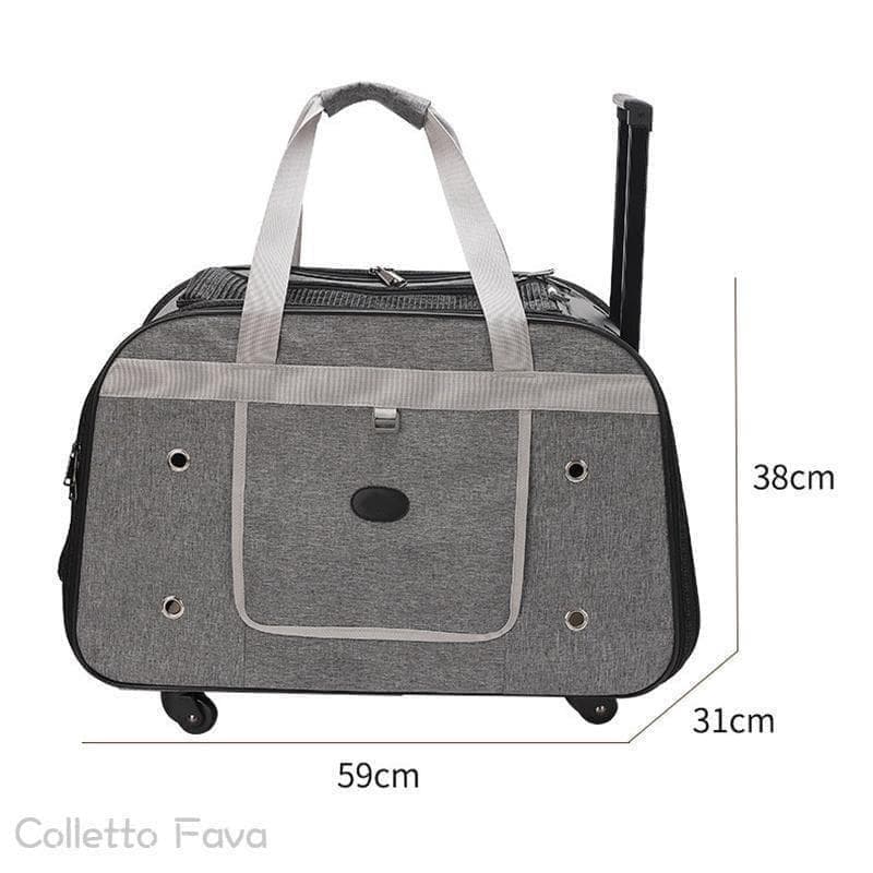 ペット キャリーバッグ キャスター付き 折りたたみ 小型犬 猫 ベルト付 旅行