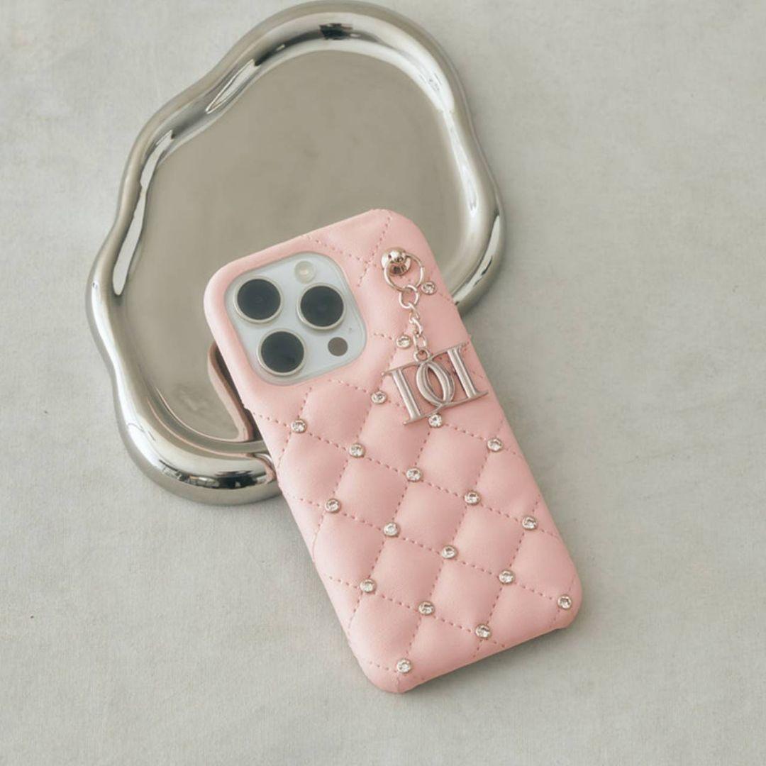 ダーリッチ キルティングビジューDDチャームiPhoneケース ピンク♡ 15