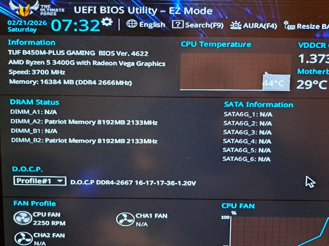 AMD Ryzen 5 3400G + 冷却ファン